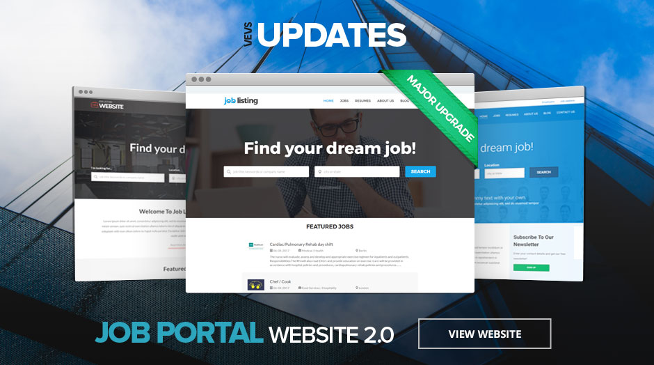 NEW Job Portal Website Builder @ VEVS.com